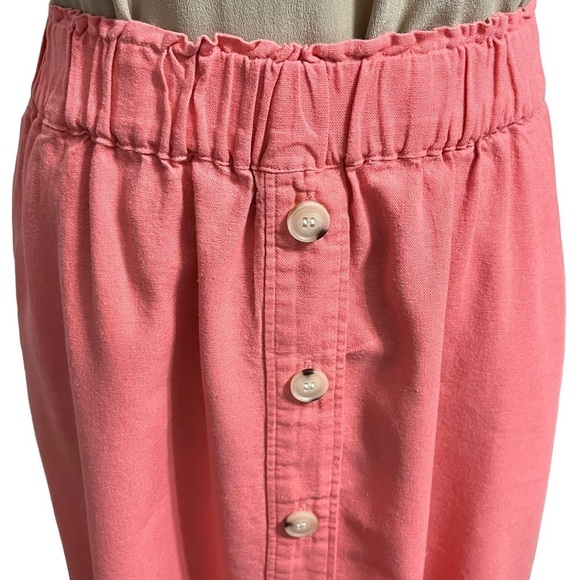 Liz Claiborne Linen-Blend Coral A-Line Skirt Size Large - Picture 6 of 10